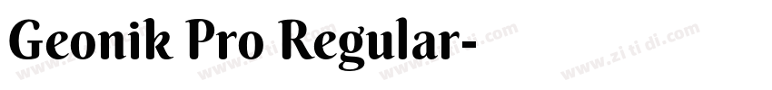 Geonik Pro Regular字体转换